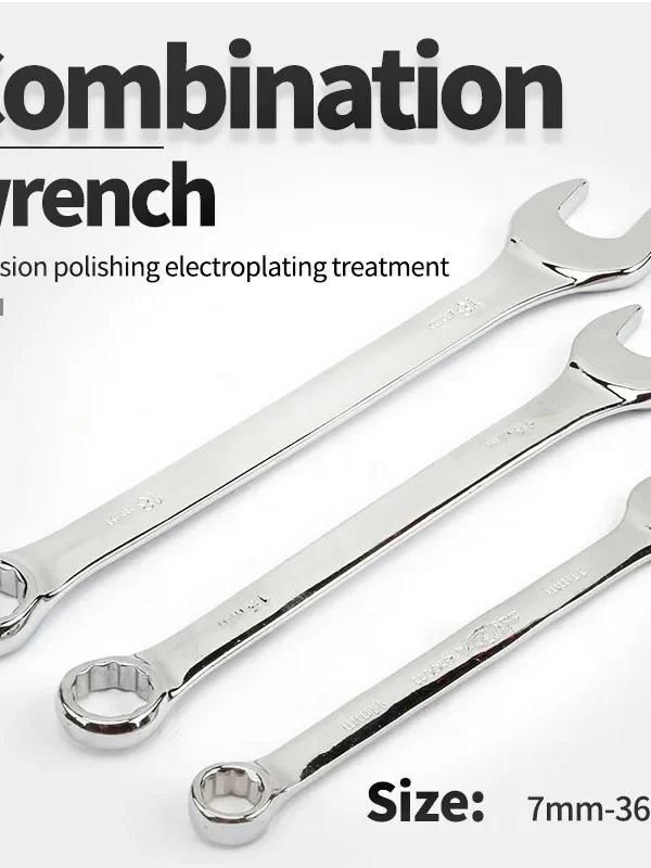 7-36mm Combination Wrench Metric Plum Blossom Ring Open-ended Spanner Hardware Parts Automotive Repair Wrench Hand Tools