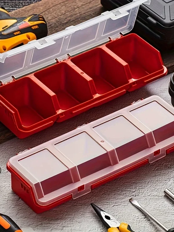 1PC Multi-Compartment Organizer Box For Screws Small Parts Durable Plastic Hardware And Jewelry Storage Case Tool Accessories