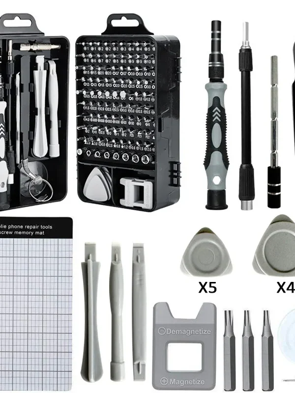 115-in-one Cross-border Watch, Computer and Mobile Phone Disassembly and Repair Hardware Tools Screwdriver Set Tool Kit